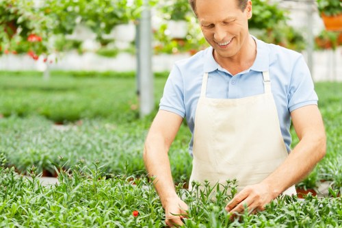 Garden service complaint being assessed and documented