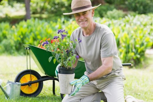 Merton Park gardening team completing a safe and insured outdoor service